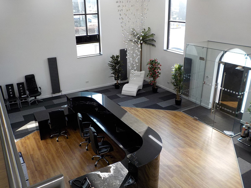 Entrance area of our newly renovated solicitors office, with sleek design.